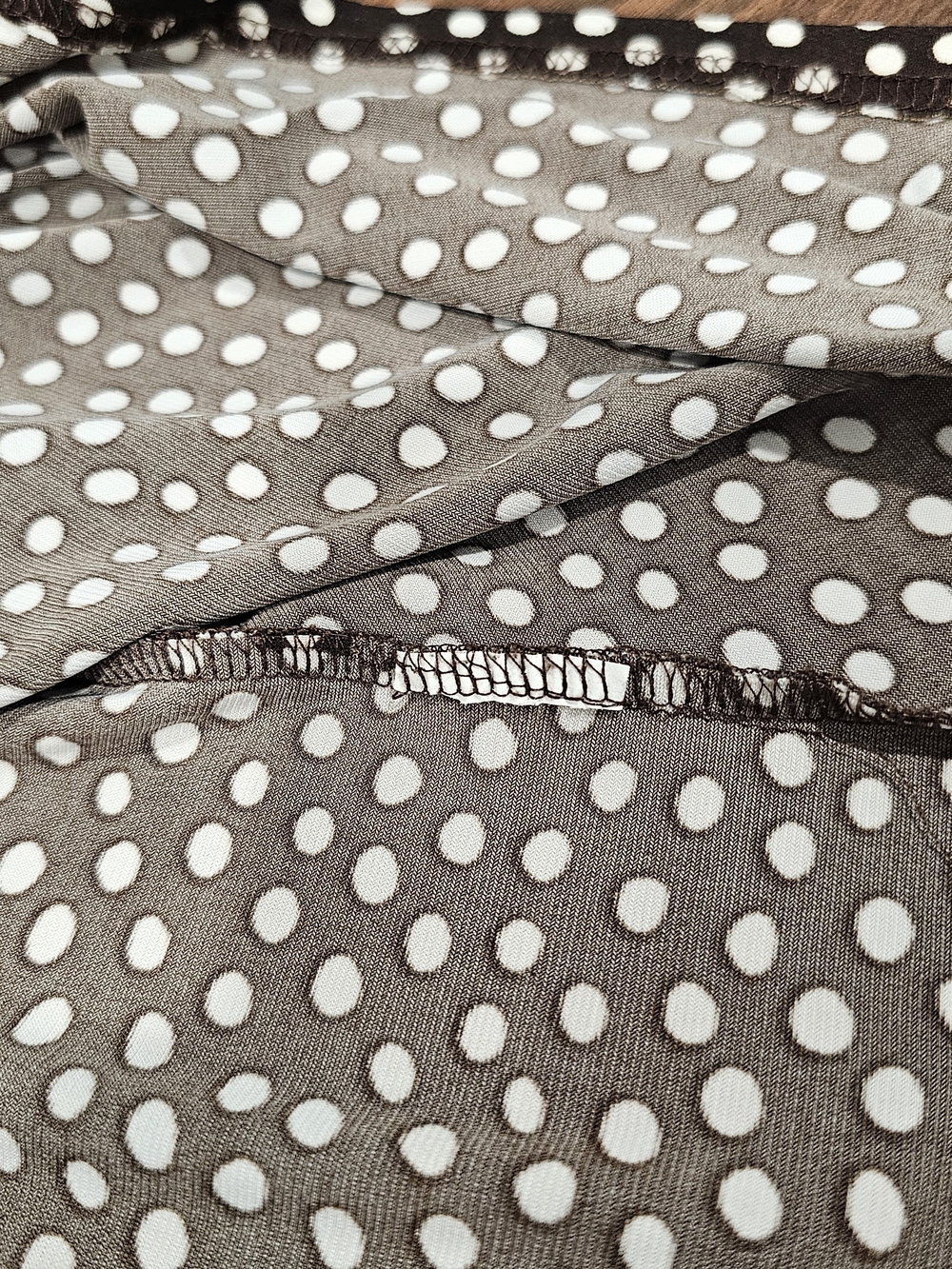Penningtons Chocolate Brown Polka Dot Midi Dress Retro Pinup Cottagecore Office - Picture 10 of 11